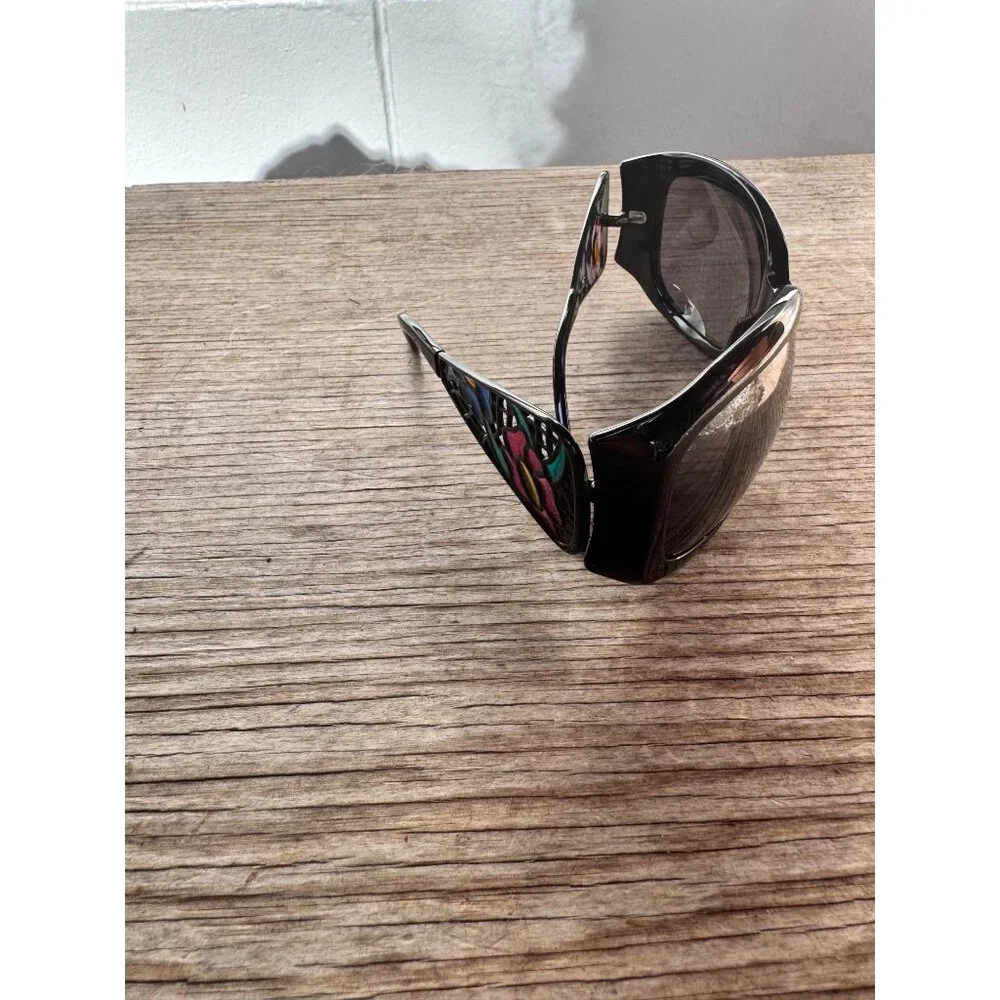 Salvatore Ferragamo Sunglasses 2158 101/87 Made in Italy 63-16-121 Floral Temple - Picture 3 of 9